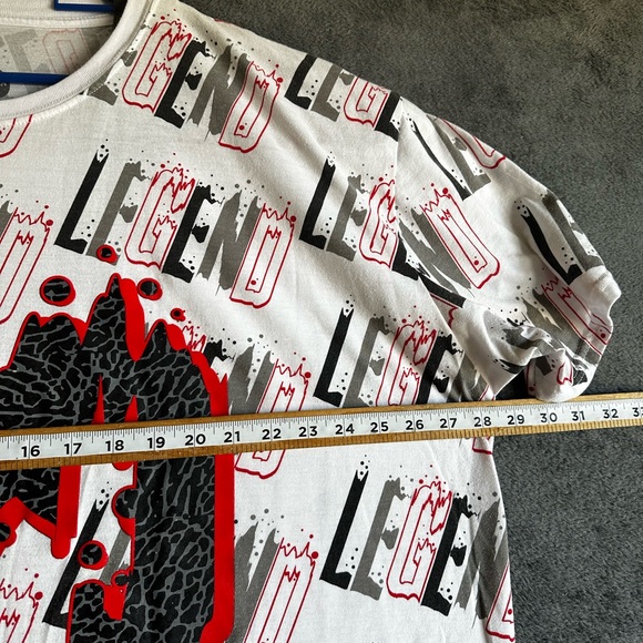 Launder Graphic Men's T-Shirt - Red and White Sz 4XL - Picture 3 of 6